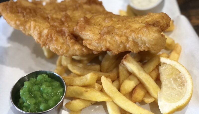 Fish and Chips at the Aboukir Hotel, Carnoustie