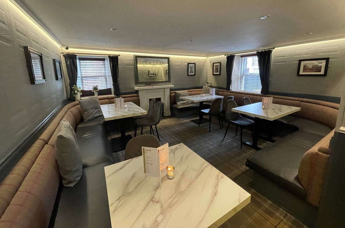 Dining area at the Airlie Arms Hotel, Kirriemuir