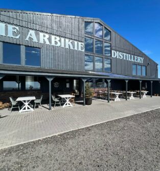 Outdoor seating at Arbikie Distillery Experience