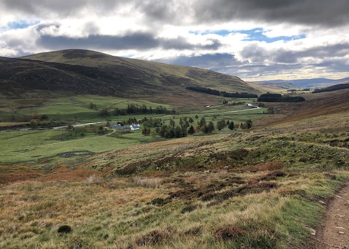 Overhead view of Auchavan Estate in Glen Isla