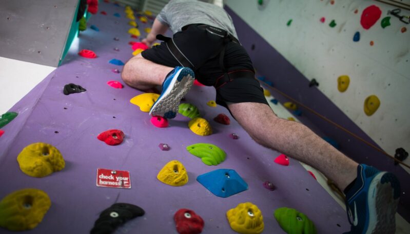 Climbing wall at Brechin Community Campus