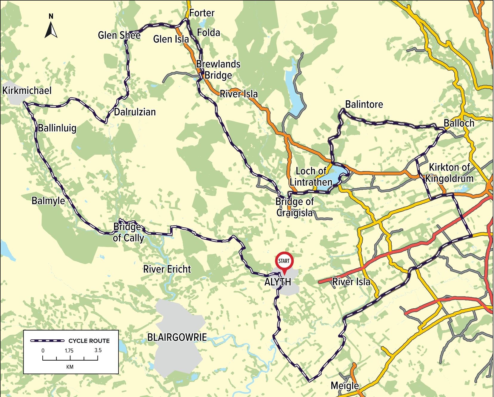 Cateran Gran Fondo Route Map