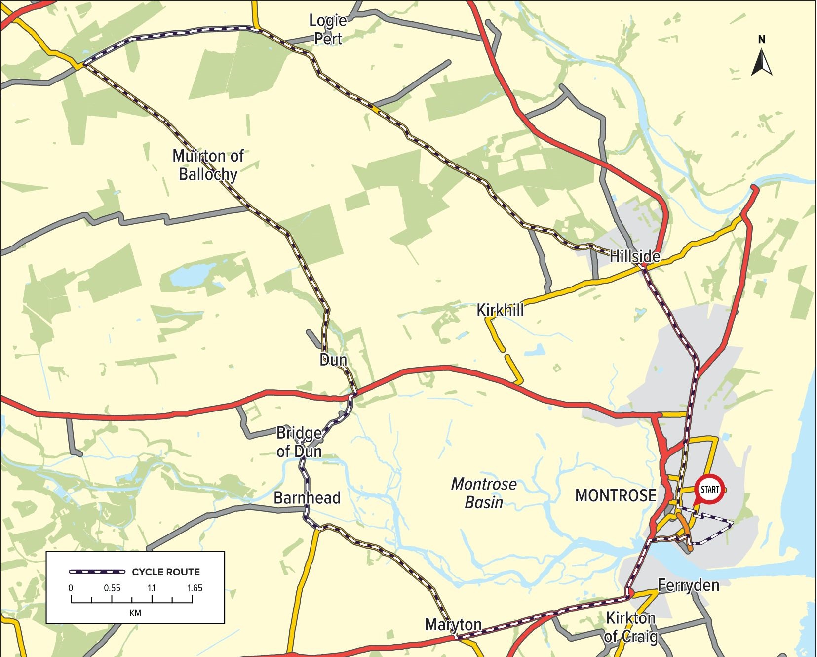 Circuit of Montrose Basin Route Map