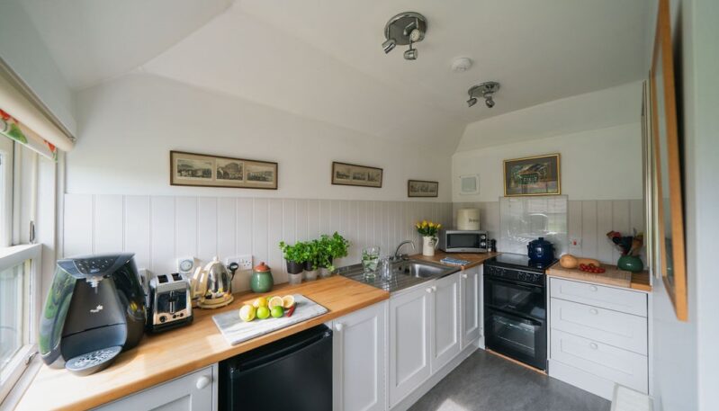 Kitchen at Colmeallie Bothy in Glen Esk