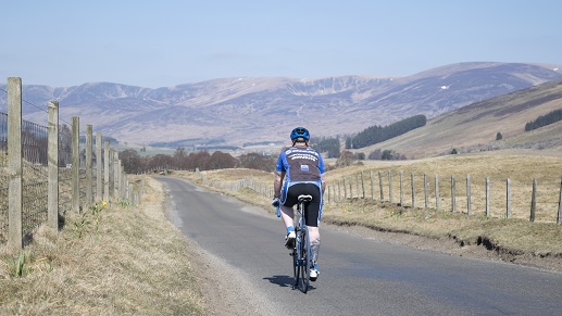 Cycling in Glen Clova