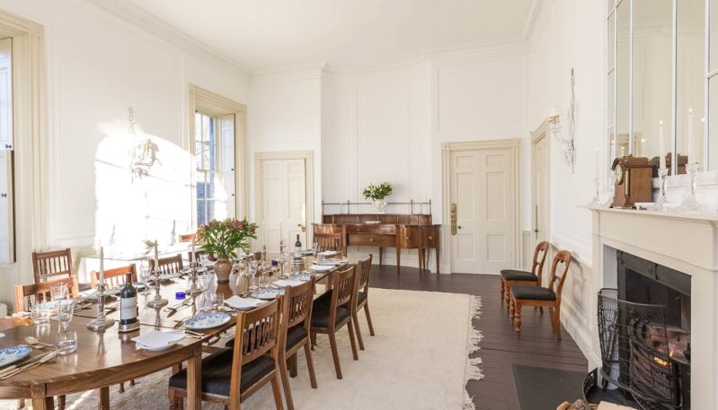 Dining room at Downiepark House near Kirriemuir