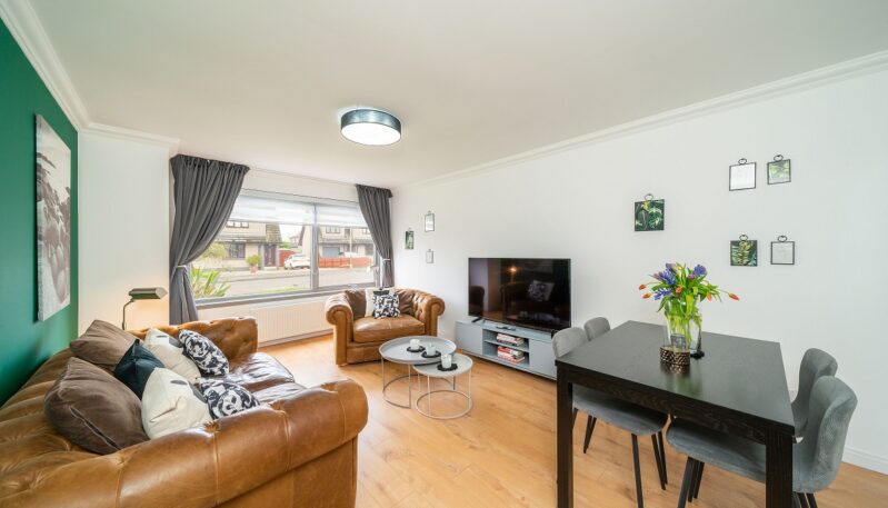 Living and dining area at Ellaburn, Carnoustie