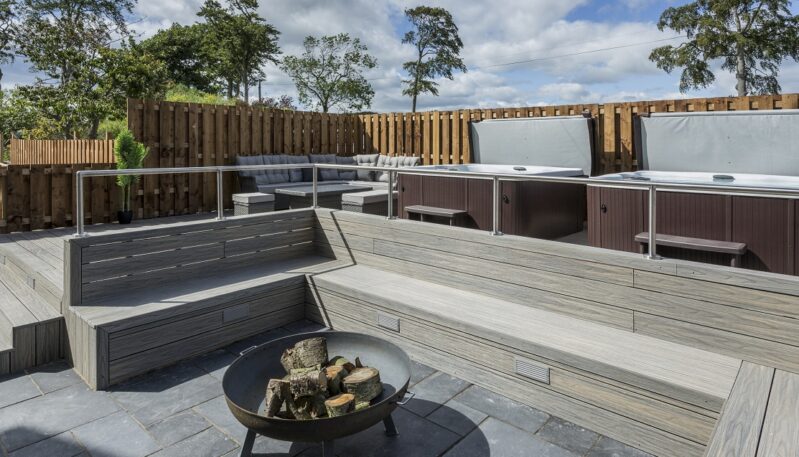 Enclosed garden at Carlogie House in Carnoustie