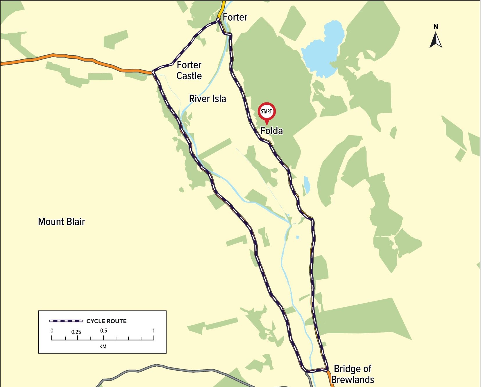 Folda & Forter Road Route Map