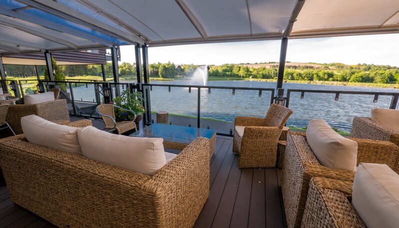 Outdoor seating at Forbes of Kingennie Country Resort, near Monifieth