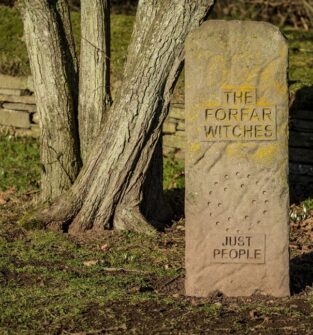 Forfar Witches stone at Forfar Loch