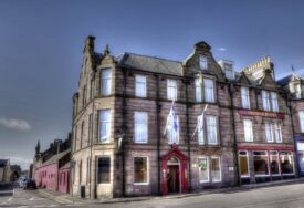 Exterior view of the George Hotel in Montrose