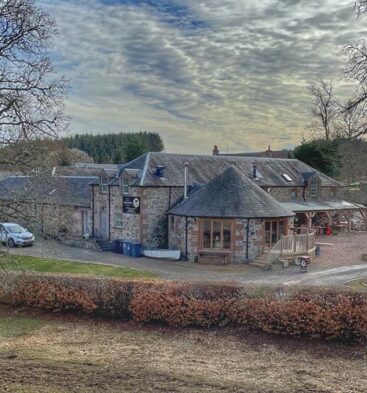 Exterior view of Lodge at Lochside near Kirriemuir