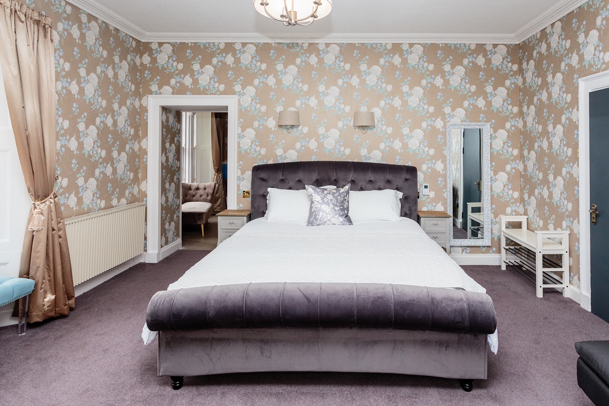 Bedroom at Lunan House Hotel near Arbroath