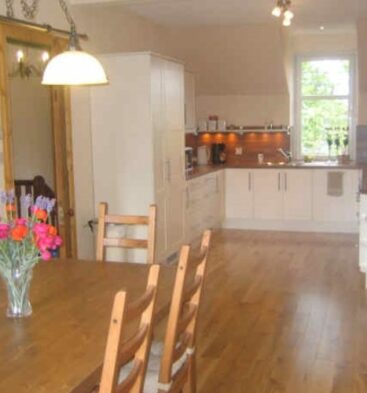 Kitchen and dining area at Oakbank in Edzell