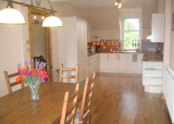 Kitchen and dining area at Oakbank in Edzell