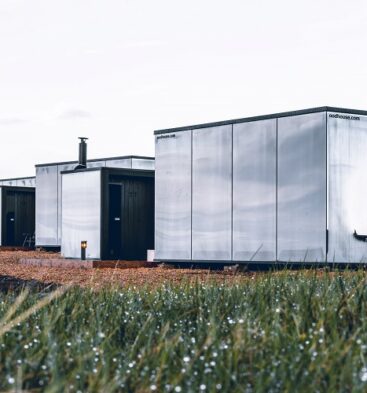 Exterior view of ÖÖD by Arbikie self catering accommodation near Montrose