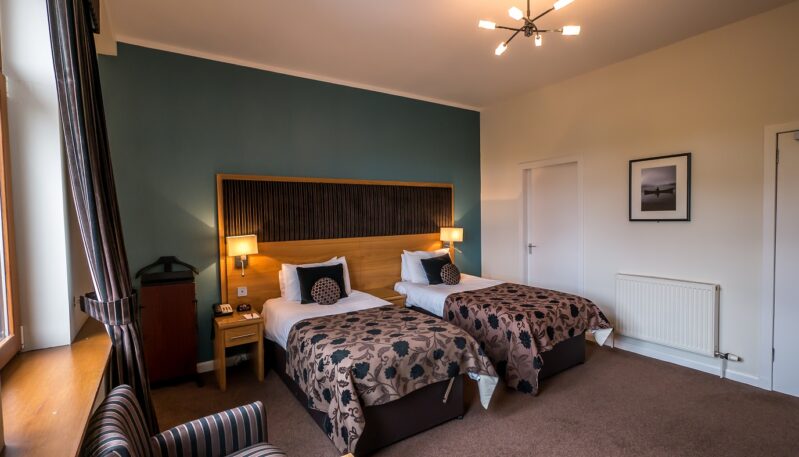 Twin bedroom at Park Hotel in Montrose