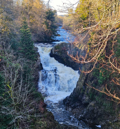 Reekie Linn waterfall, Glen Isla
