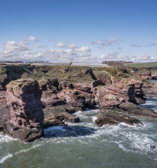 Arbroath Seaton Cliffs, Angus, Scotland