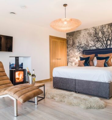 Bedroom in the Stargazers Hideaway at The Hideaway Experience