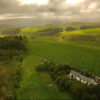 Aerial view of Thistle Dhu Cottage near Edzell