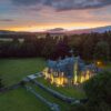 Aerial view of Turin Castle near Forfar