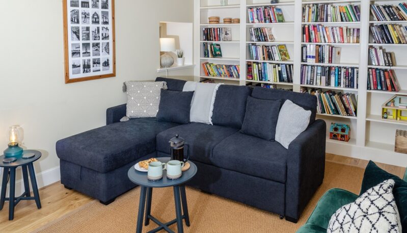Living room at Wee Gem Hideaways in Kirriemuir